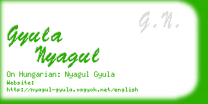 gyula nyagul business card